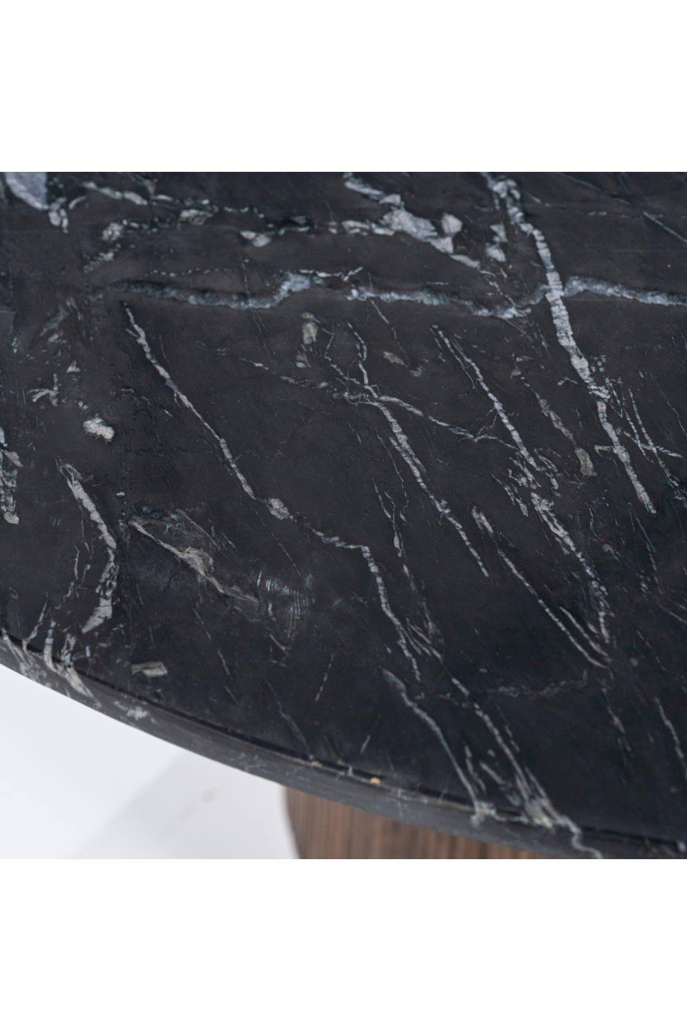 Table d'appoint ronde en marbre noir