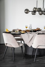 Table de salle à manger sur pied en bois de manguier M