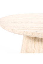 Table basse piédestal en travertin