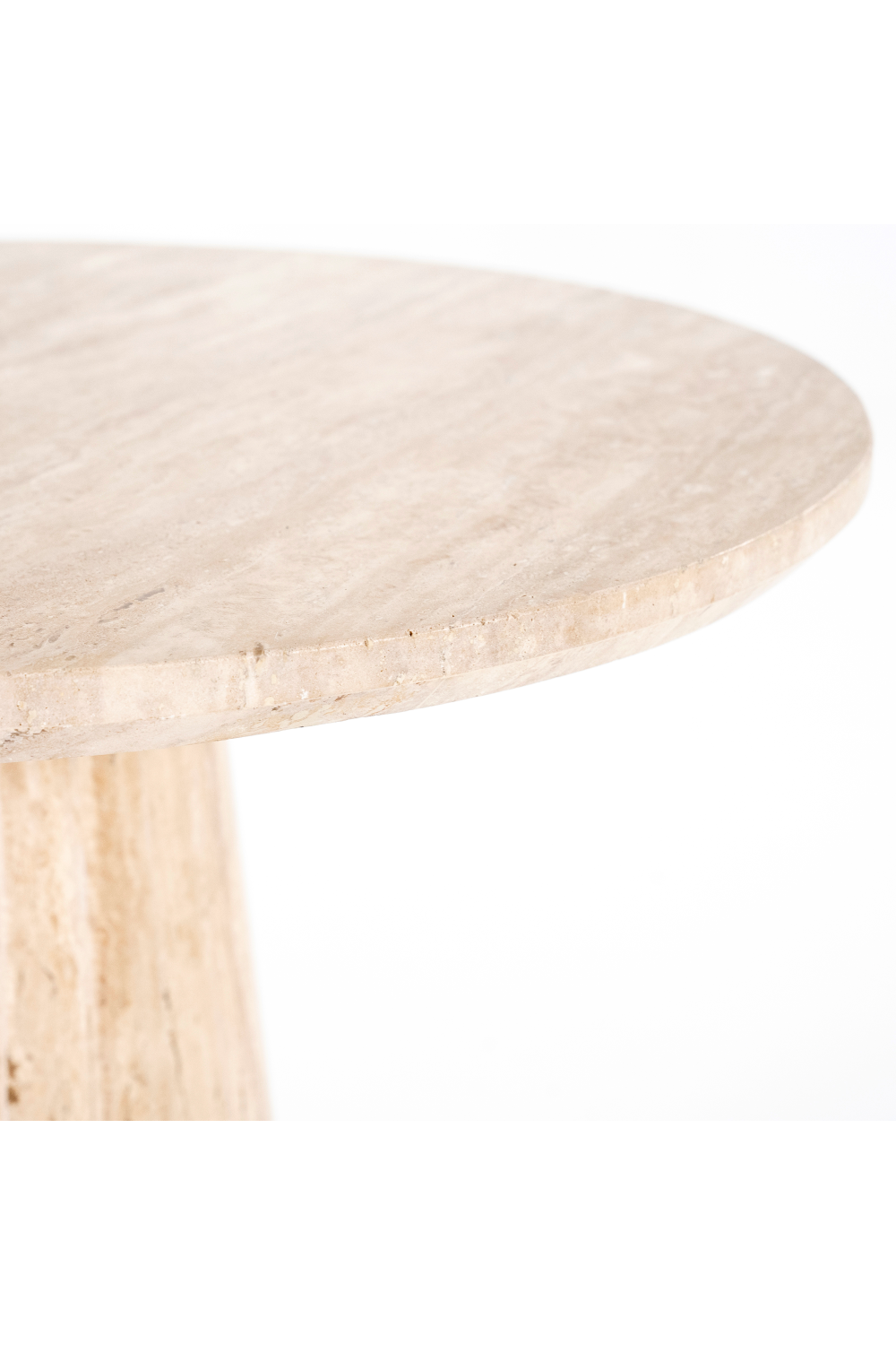 Table à manger piédestal en travertin
