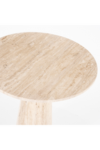 Table à manger piédestal en travertin