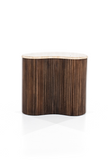 Table basse organique en travertin