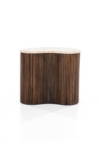 Table basse organique en travertin