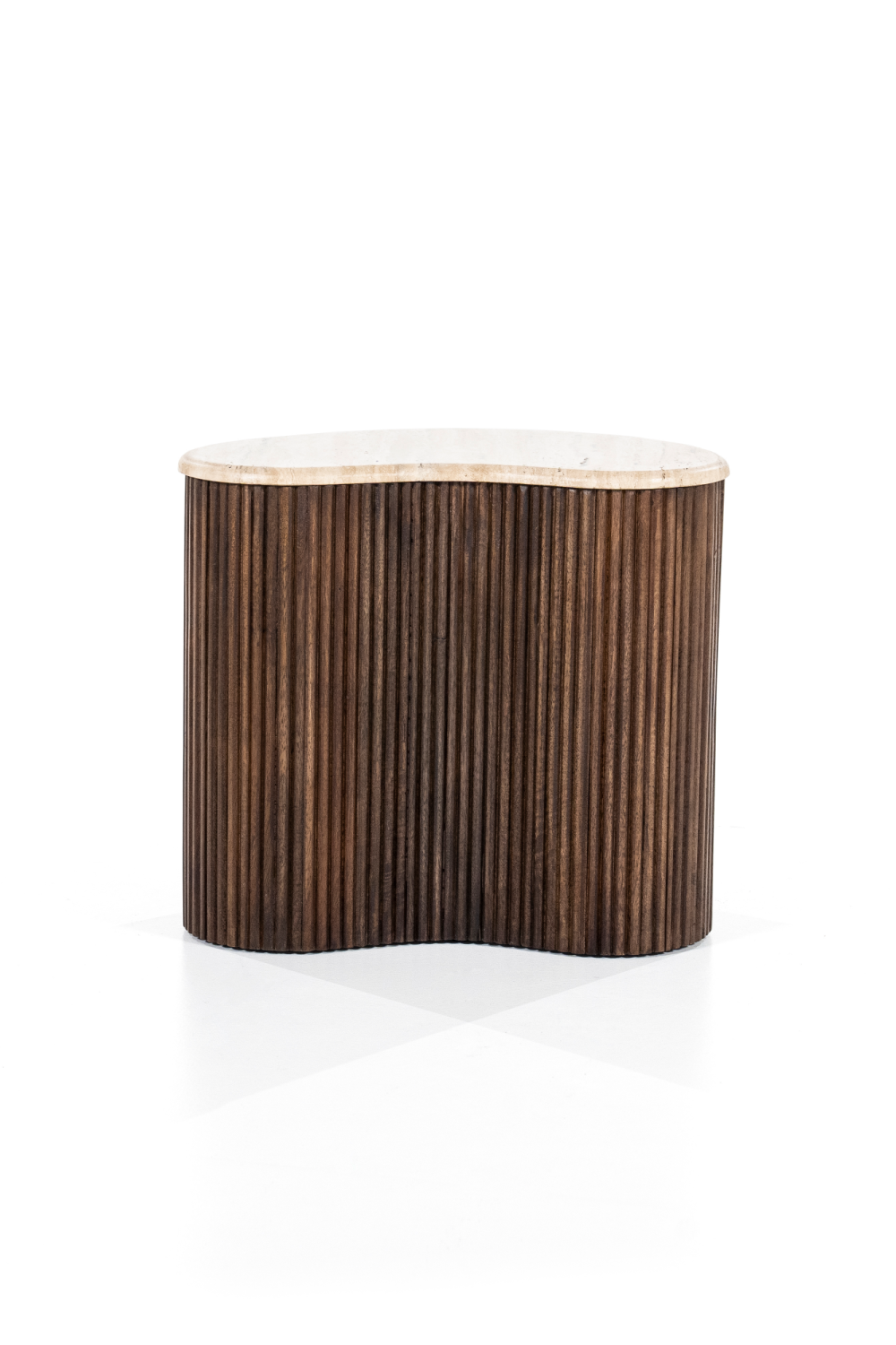 Table basse organique en travertin