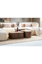 Table basse organique en travertin