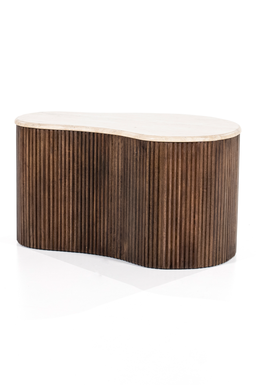Table basse organique en travertin