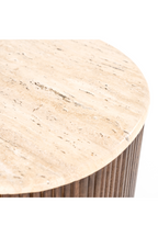 Table basse organique en travertin