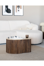 Table basse organique en travertin