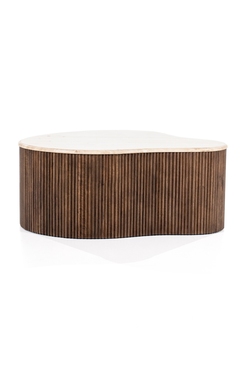 Table basse organique en travertin