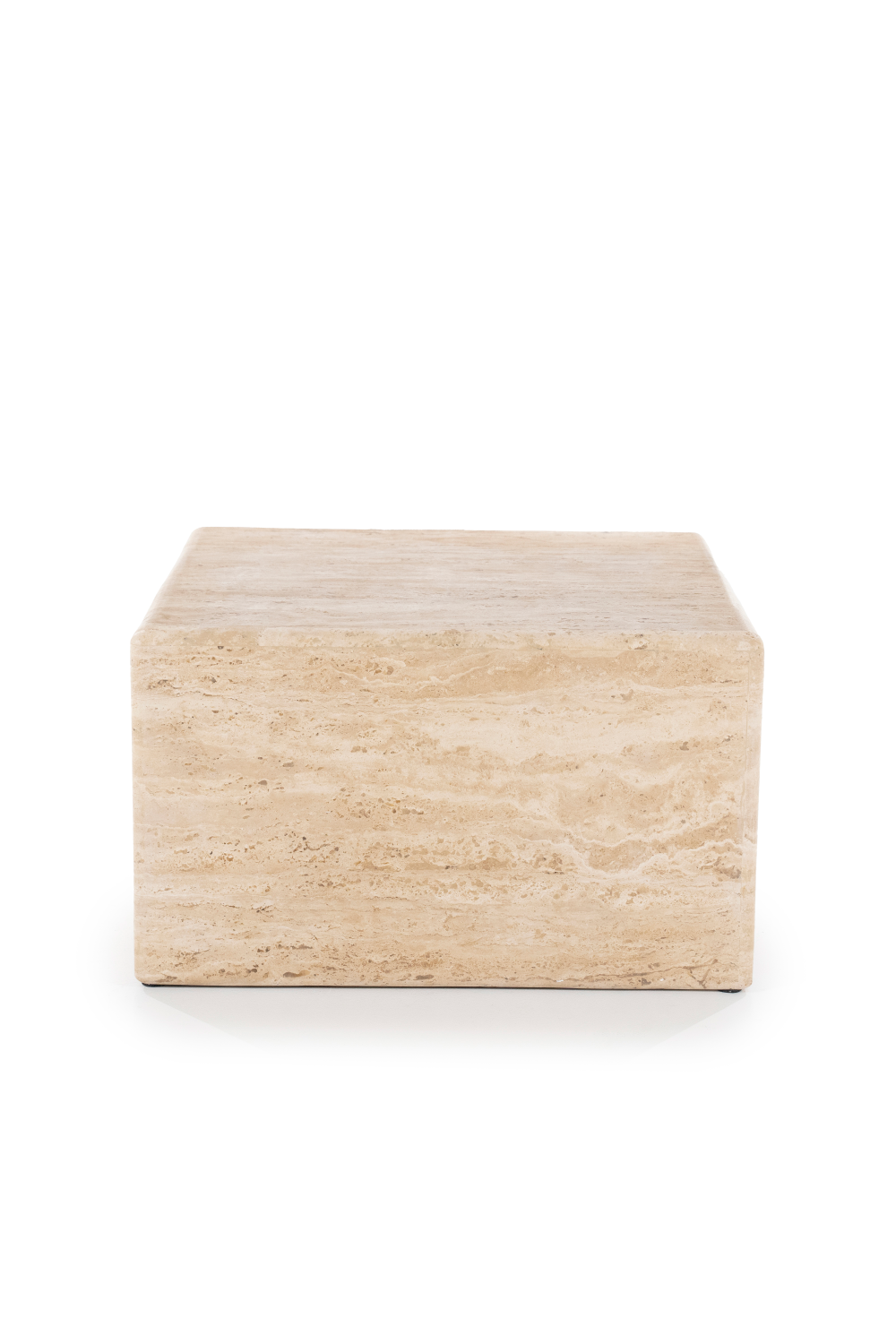 Table basse carrée en travertin