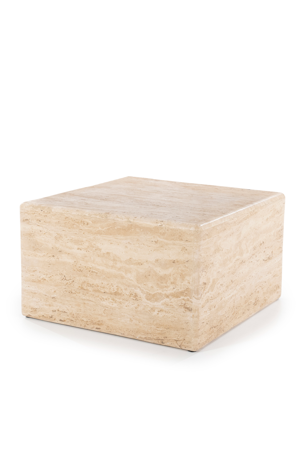 Table basse carrée en travertin