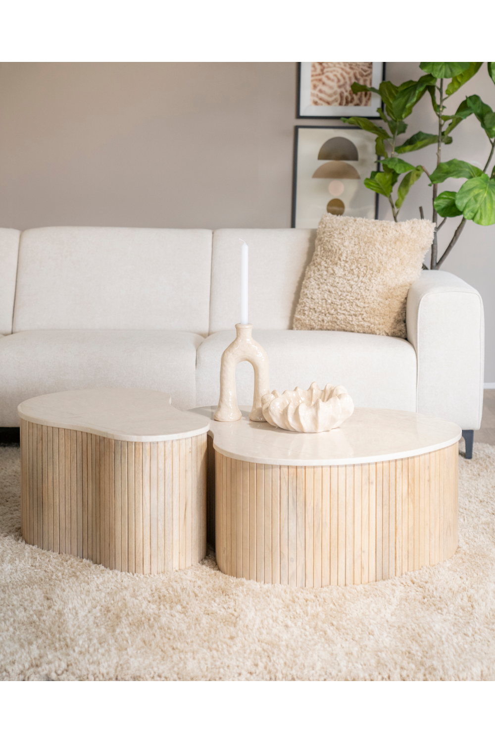 Table basse Fluted Mango