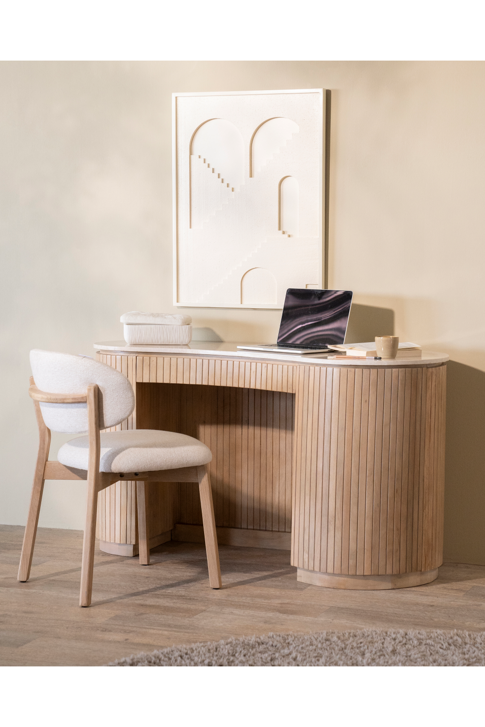 Bureau en marbre de forme organique