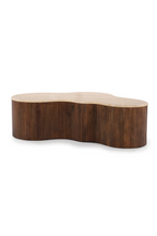 Table basse en travertin de forme organique