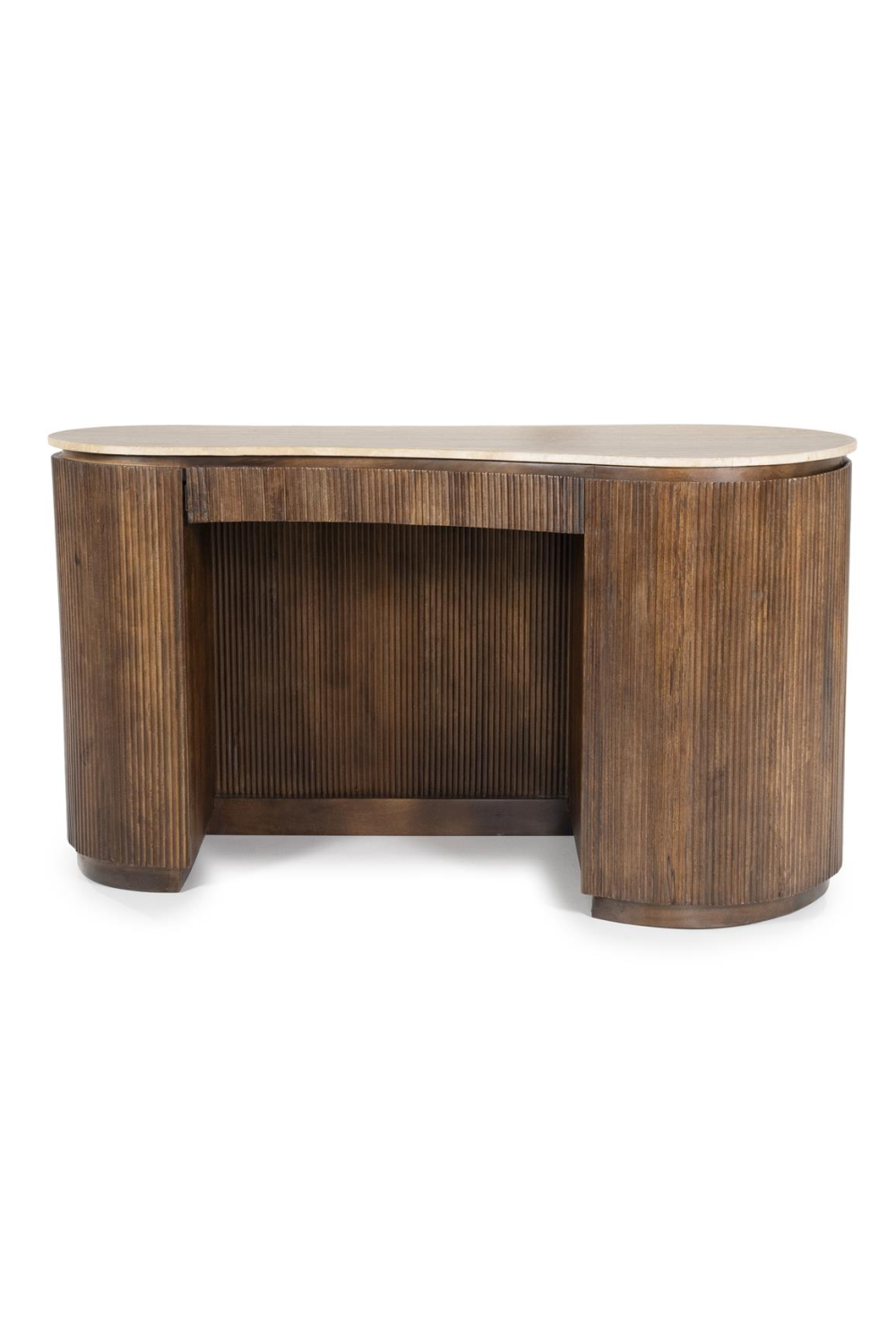 Bureau en travertin aux formes organiques