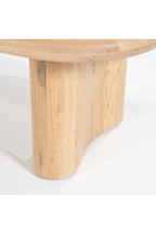 Table basse en chêne en forme de haricot
