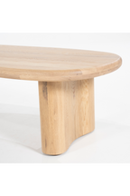 Table basse en chêne en forme de haricot