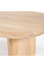 Table basse en chêne en forme de haricot