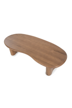 Table basse en chêne en forme de haricot
