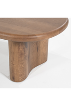 Table basse en chêne en forme de haricot