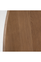Table basse en chêne en forme de haricot