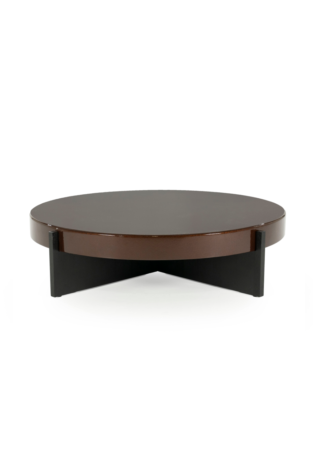 Table basse coquillage peinte