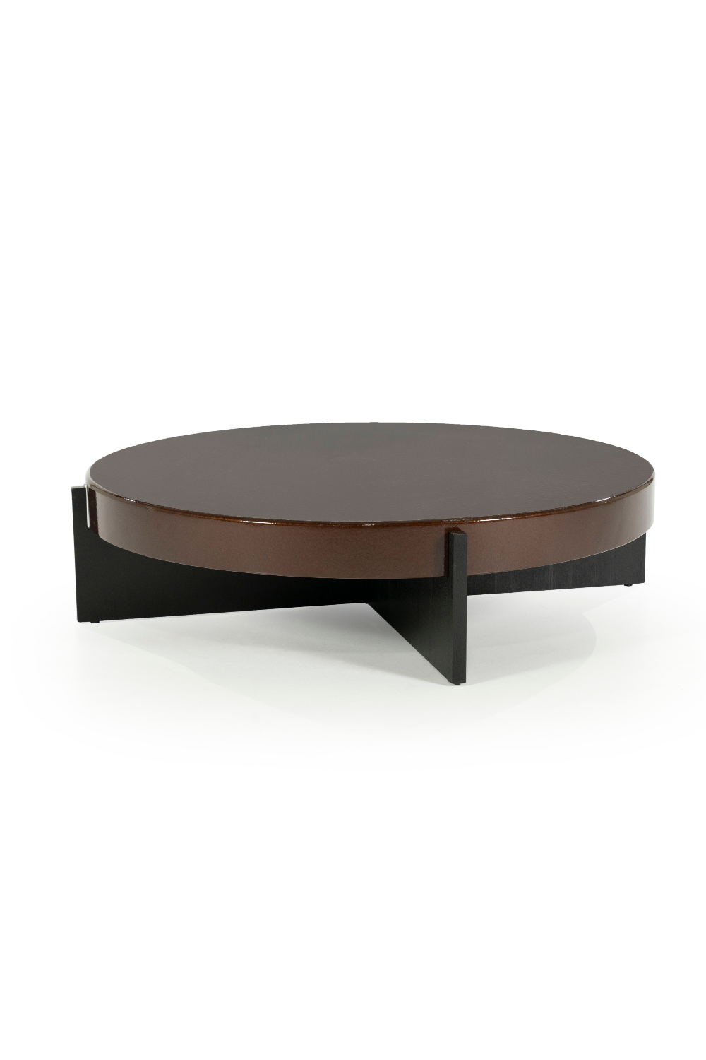 Table basse coquillage peinte
