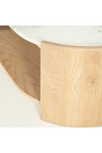 Table basse ovale en marbre blanc