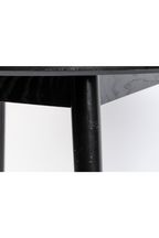 Table à manger ronde en bois noir