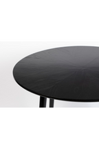 Table à manger ronde en bois noir