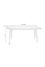 Table à manger rectangulaire noire