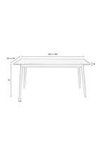 Table à manger rectangulaire noire