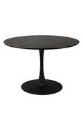 Table de salle à manger à pied central avec finition marbre