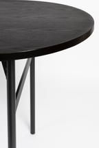 Table à manger noire oblongue