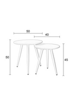Tables d'appoint en bois à 3 pieds (2)