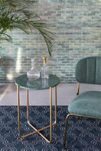 Table d'appoint en marbre vert