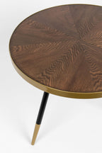 Table basse à rebord doré
