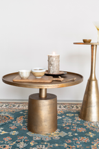 Table basse ronde en aluminium