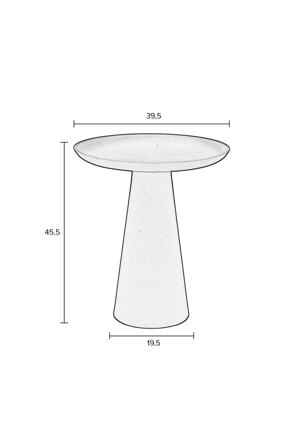 Table d'appoint piédestal minimaliste L