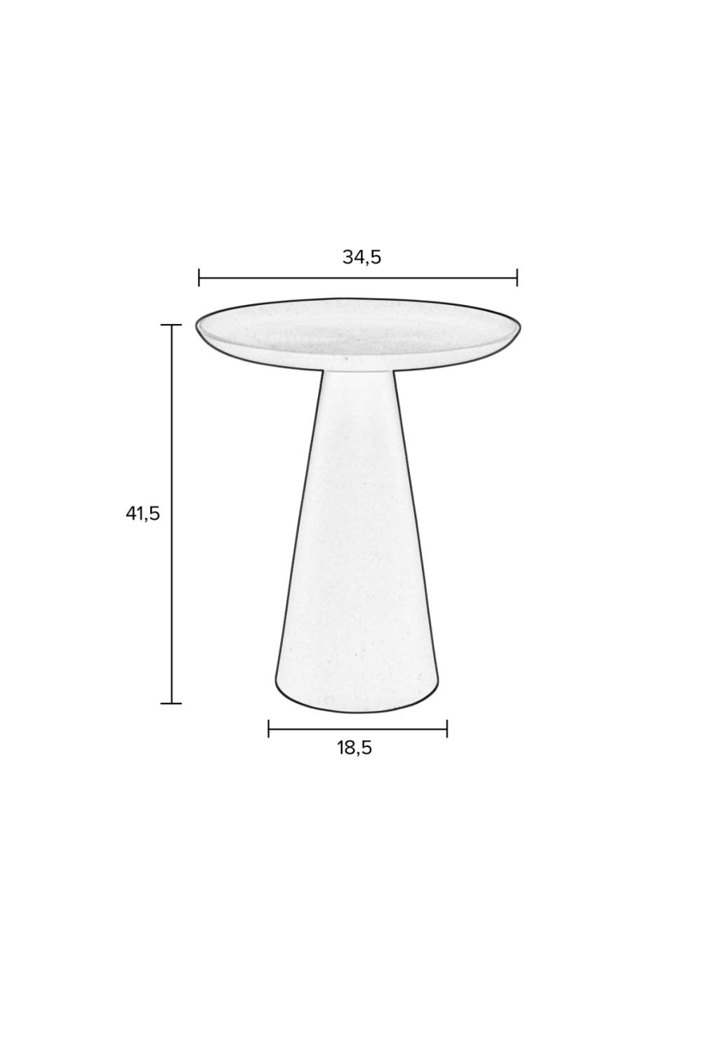 Table d'appoint à piédestal moderne M