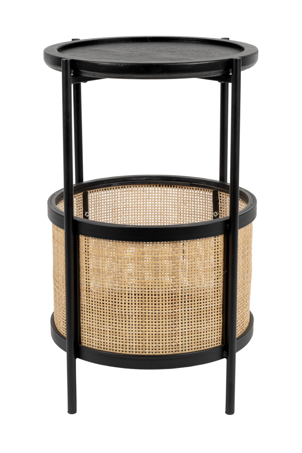 Table d'appoint avec accents en rotin