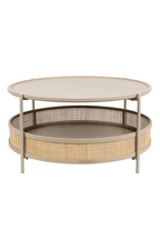 Table basse moderne en rotin
