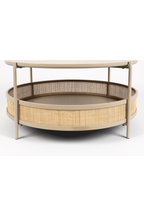 Table basse moderne en rotin