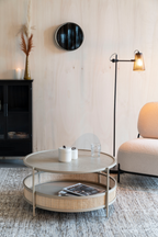 Table basse moderne en rotin