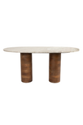 Table basse ovale en marbre