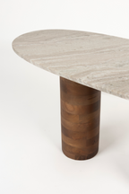 Table basse ovale en marbre