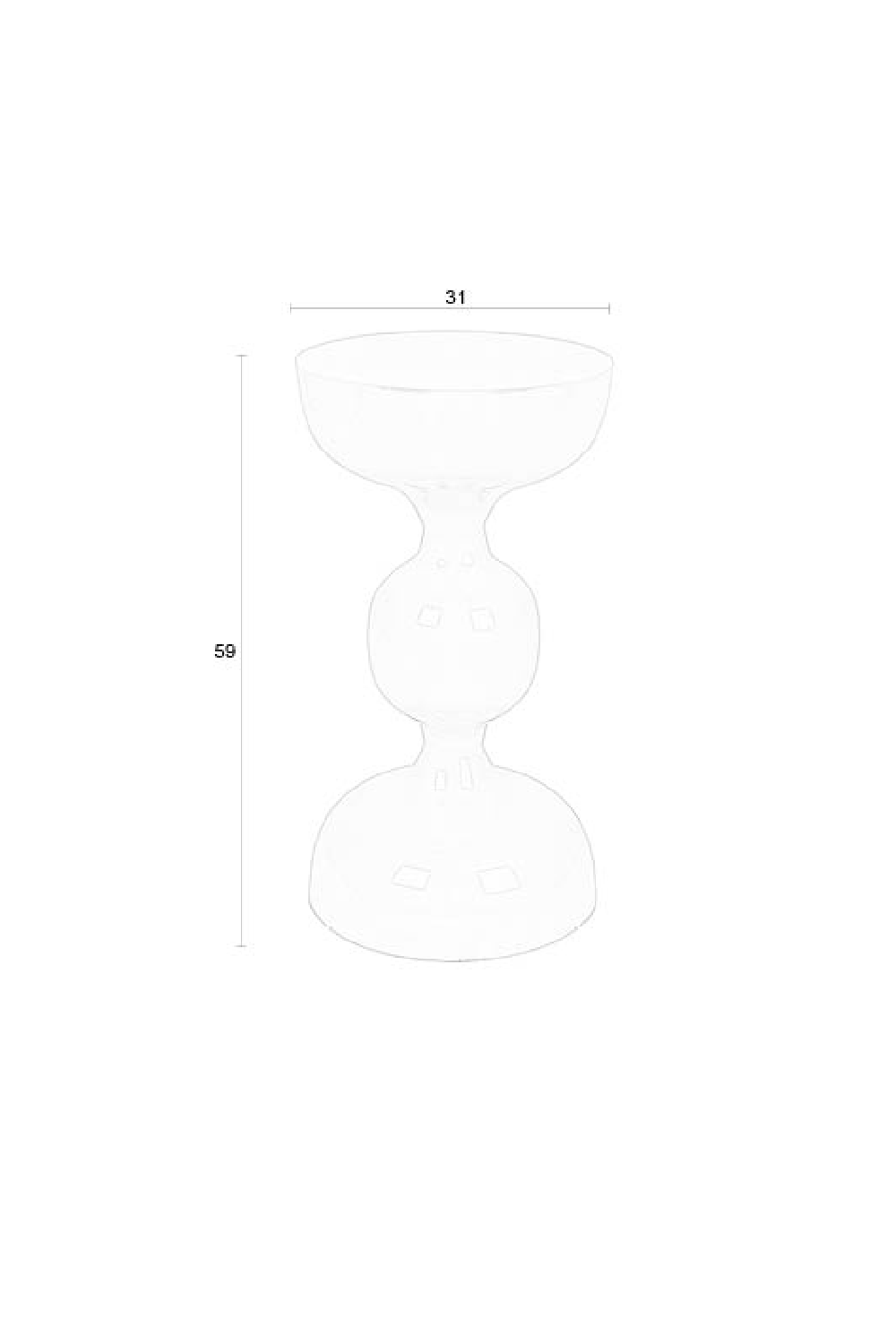 Table d'appoint en métal moderne