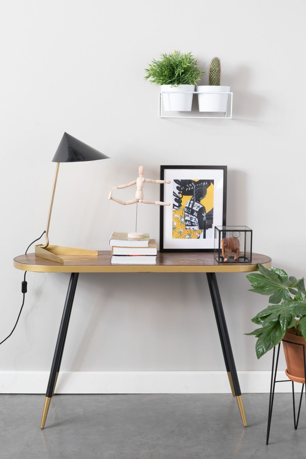 Console en bois doré