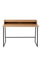 Bureau chêne naturel avec étagère