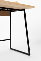 Bureau chêne naturel avec étagère